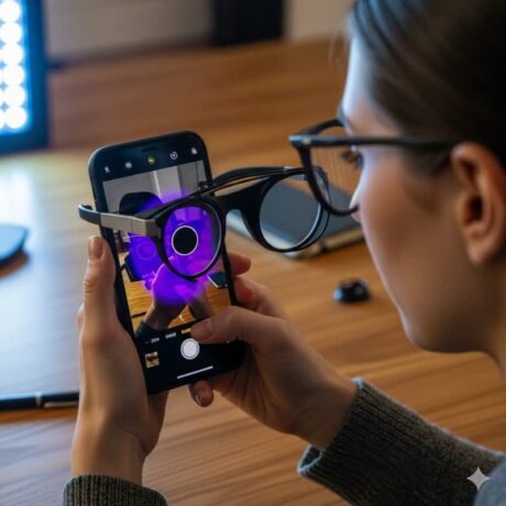 نحوه تست یووی عینک با موبایل