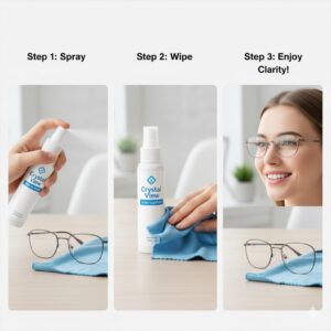 اسپری مناسب عینک طبی و نحوه استفاده از آن