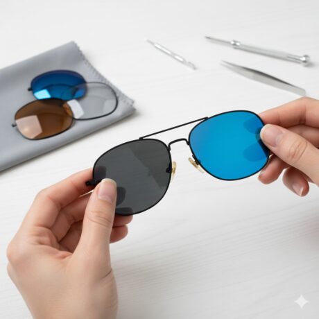 آیا شیشه عینک آفتابی قابل تعویض است؟ راهنمایی کامل برای تازه کردن عینکتون